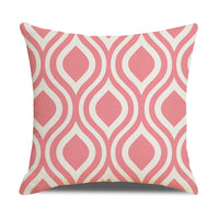 HKM-942867 Linen Geometric Outdoor and Indoor Pillowcase - Modern 45x45cm Cushion Cover