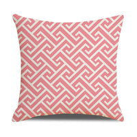 HKM-942867 Linen Geometric Outdoor and Indoor Pillowcase - Modern 45x45cm Cushion Cover