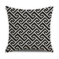 HKM-942867 Linen Geometric Outdoor and Indoor Pillowcase - Modern 45x45cm Cushion Cover