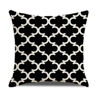 HKM-942867 Linen Geometric Outdoor and Indoor Pillowcase - Modern 45x45cm Cushion Cover