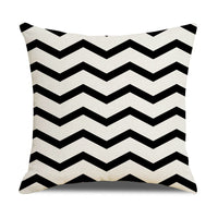HKM-942867 Linen Geometric Outdoor and Indoor Pillowcase - Modern 45x45cm Cushion Cover