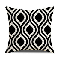 HKM-942867 Linen Geometric Outdoor and Indoor Pillowcase - Modern 45x45cm Cushion Cover