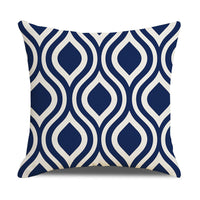 HKM-942867 Linen Geometric Outdoor and Indoor Pillowcase - Modern 45x45cm Cushion Cover