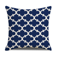 HKM-942867 Linen Geometric Outdoor and Indoor Pillowcase - Modern 45x45cm Cushion Cover