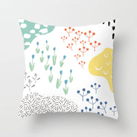 HKM-942995 Geometric Abstract Peachskin Decorative Pillowcase - 45x45cm for Home Decor