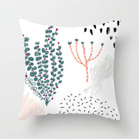 HKM-942995 Geometric Abstract Peachskin Decorative Pillowcase - 45x45cm for Home Decor