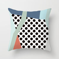 HKM-942995 Geometric Abstract Peachskin Decorative Pillowcase - 45x45cm for Home Decor