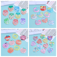 HKM-942995 Handmade Cartoon Transparent Buttons in Various Fun Designs - DIY Resin Accessories