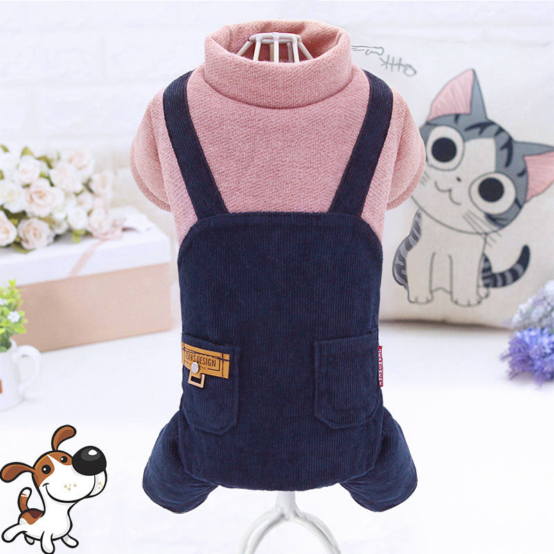 HKM-943123 Four-Legged Pet Clothes for Small Dogs - Soft Polyester in Various Sizes