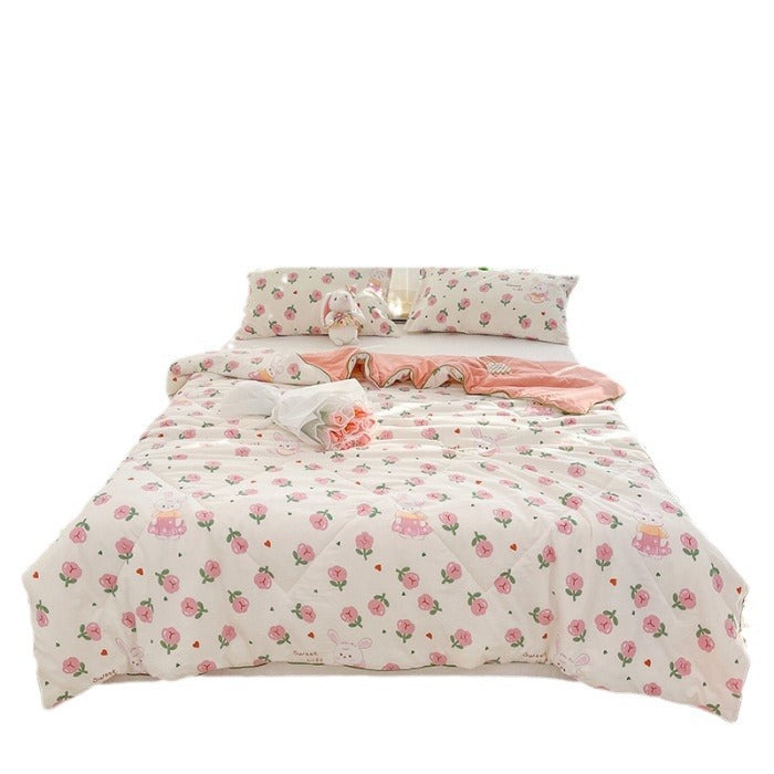 HKM-943315 Class A Double-Layer Yarn Washed Cotton Quilt - All-Season, Multiple Sizes Available