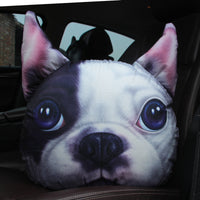 HKM-943443 Funny Animal Head Pillow - Yellow Dog, Black Dog, Husky Designs, Large & Small Sizes Available