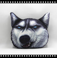 HKM-943443 Funny Animal Head Pillow - Yellow Dog, Black Dog, Husky Designs, Large & Small Sizes Available