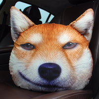 HKM-943443 Funny Animal Head Pillow - Yellow Dog, Black Dog, Husky Designs, Large & Small Sizes Available