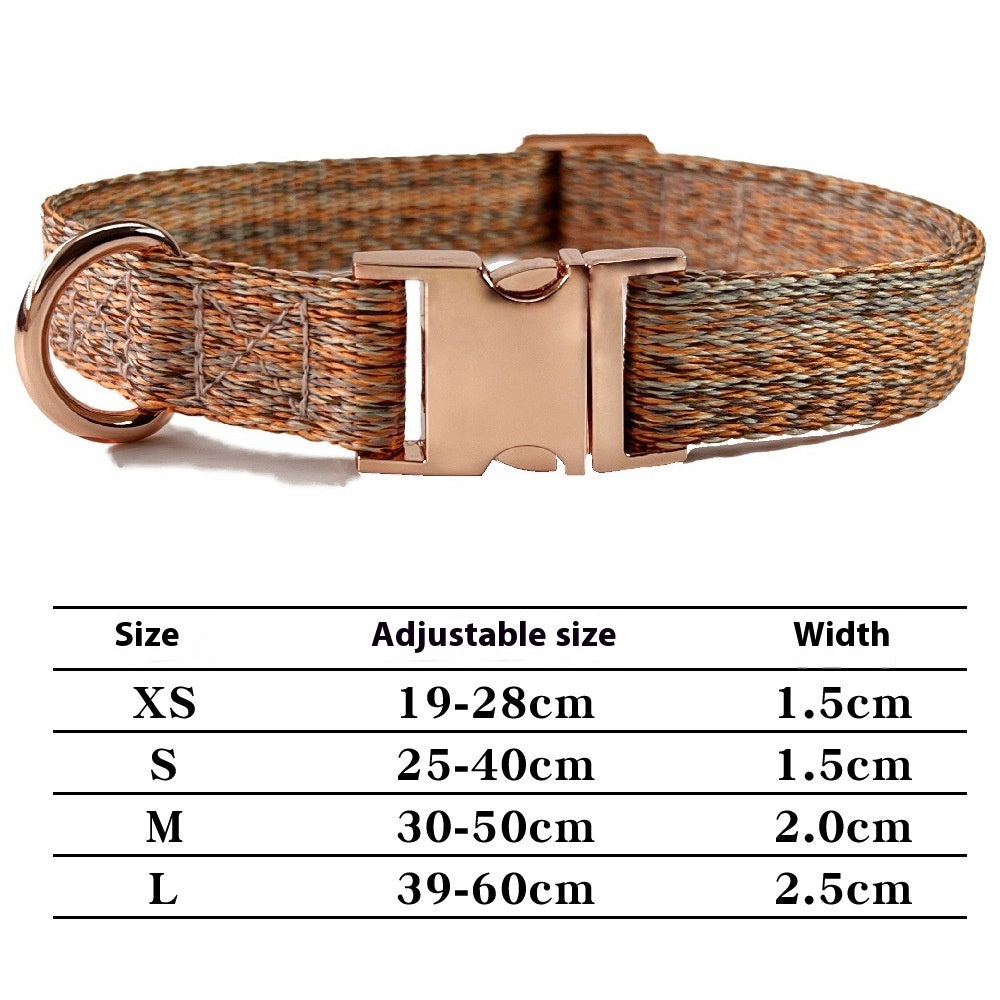 HKM-943507 Personalized Engraved Dog Collar with Nylon Leash and Anti-Lost Feature