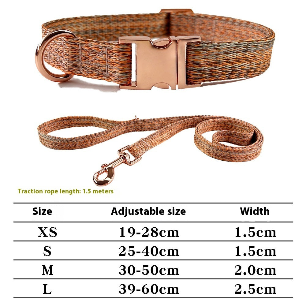 HKM-943507 Personalized Engraved Dog Collar with Nylon Leash and Anti-Lost Feature
