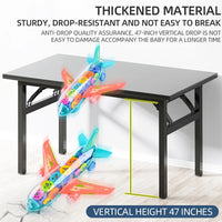 HKM-943571 Transparent Electric Gear Airplane Toy with Light and Sound for Kids, DIY Assembly Racing Track Toy, Ages 3+