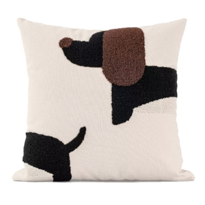 HKM-943635 Modern Minimalist Dog Pillow Cover - Cute Prints for Kids and Home, Available in Various Sizes