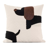 HKM-943635 Modern Minimalist Dog Pillow Cover - Cute Prints for Kids and Home, Available in Various Sizes