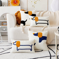 HKM-943635 Modern Minimalist Dog Pillow Cover - Cute Prints for Kids and Home, Available in Various Sizes
