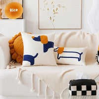 HKM-943635 Modern Minimalist Dog Pillow Cover - Cute Prints for Kids and Home, Available in Various Sizes