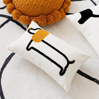 HKM-943635 Modern Minimalist Dog Pillow Cover - Cute Prints for Kids and Home, Available in Various Sizes