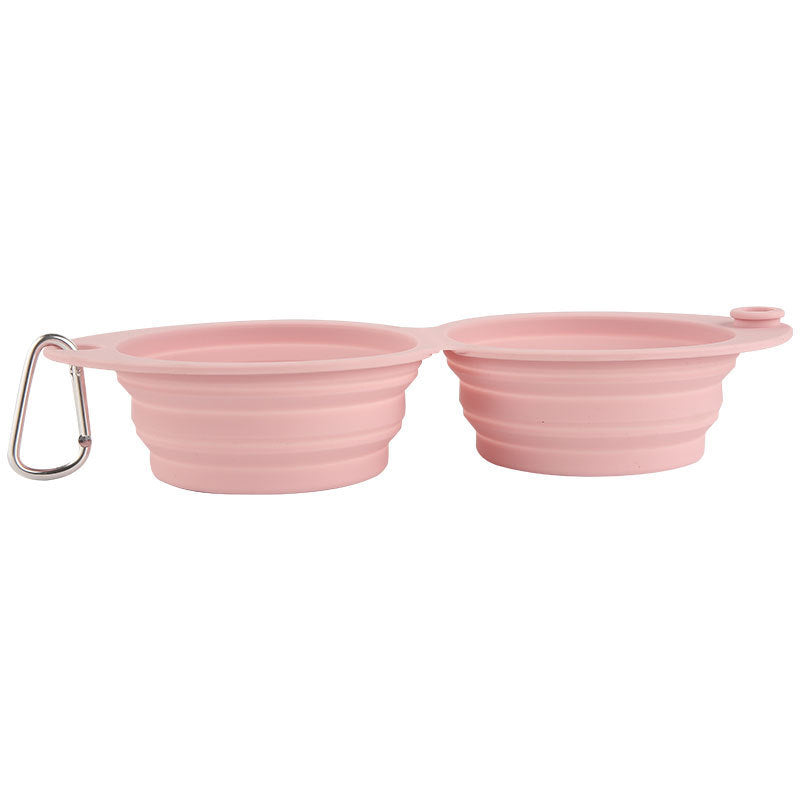 HKM-943827 Silicone Foldable Pet Bowl for Dogs and Cats – Portable Outdoor Feeding, 350ml Capacity