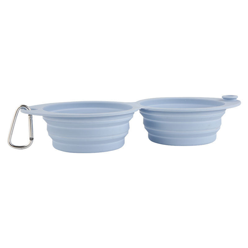 HKM-943827 Silicone Foldable Pet Bowl for Dogs and Cats – Portable Outdoor Feeding, 350ml Capacity