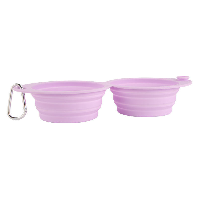 HKM-943827 Silicone Foldable Pet Bowl for Dogs and Cats – Portable Outdoor Feeding, 350ml Capacity
