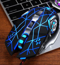 HKM-943827 Wired Gaming Mouse with Ergonomic Design and 1600 DPI Precision