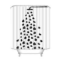 HKM-944019 Modern Waterproof Polyester Shower Curtain with Landscape Print, Multiple Sizes Available