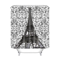 HKM-944019 Modern Waterproof Polyester Shower Curtain with Landscape Print, Multiple Sizes Available