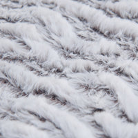 HKM-944083 Fluffy Gray Christmas Stocking Decoration Pendant - 29x44x3cm Fleece Socks