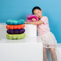 HKM-944147 Cute Donut Neck Lumbar Pillow - Pure Cotton, Foam Particle Filling, Available in Various Colors and Sizes