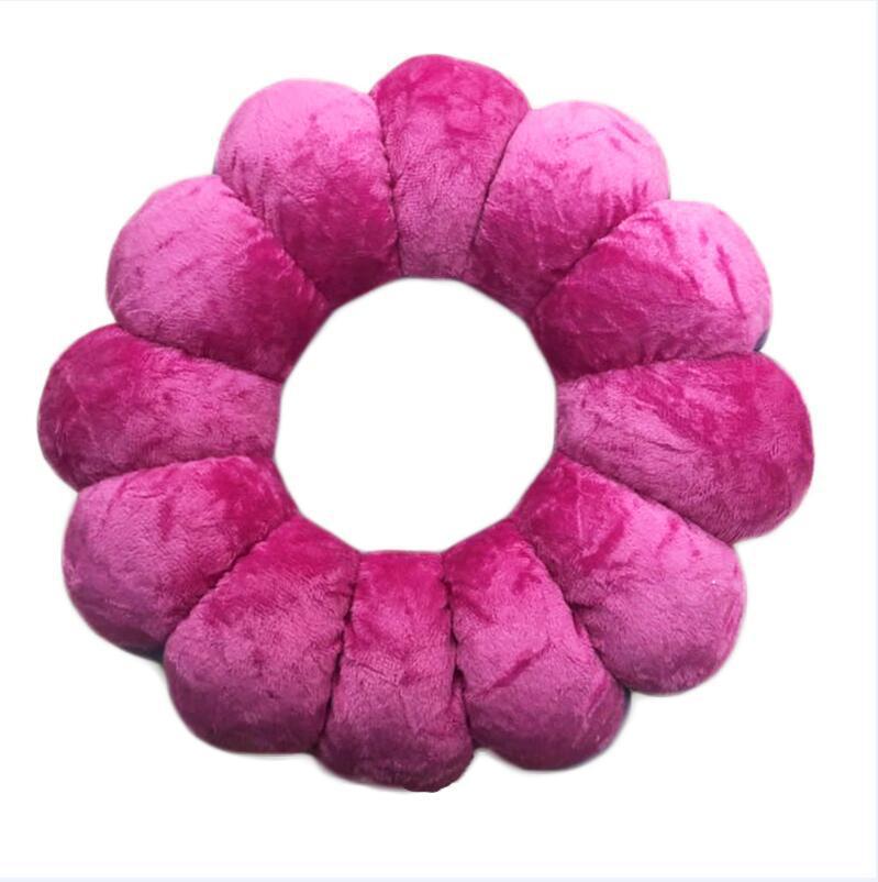 HKM-944147 Cute Donut Neck Lumbar Pillow - Pure Cotton, Foam Particle Filling, Available in Various Colors and Sizes