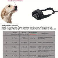HKM-944147 Dog Muzzle for Training - Anti-Bite, Anti-Bark & Controlled Drinking, Black, Multiple Sizes Available