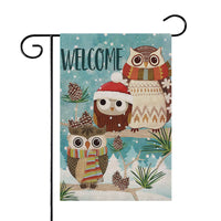 HKM-944275 Decorative Outdoor Garden Flag - Square Polyester Cloth, 30cm x 45cm