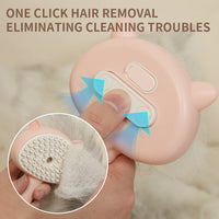HKM-944403 Rechargeable Multifunctional Cat and Dog Grooming Brush with Mist and Self-Cleaning Features