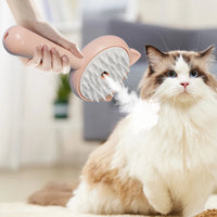 HKM-944403 Rechargeable Multifunctional Cat and Dog Grooming Brush with Mist and Self-Cleaning Features