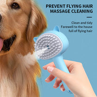 HKM-944403 Rechargeable Multifunctional Cat and Dog Grooming Brush with Mist and Self-Cleaning Features
