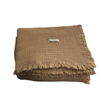 HKM-944467 Pure Cotton Four-Layer Gauze Blanket with Tassels in Solid Colors - 130x170cm, 150x200cm