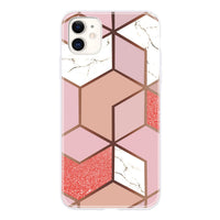 HKM-944723 Marble TPU Phone Case for Apple, Xiaomi, Honor, and Samsung Models - Stylish Solid Colors with Protection