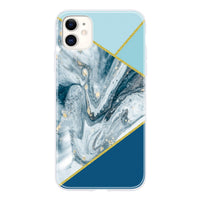 HKM-944723 Marble TPU Phone Case for Apple, Xiaomi, Honor, and Samsung Models - Stylish Solid Colors with Protection
