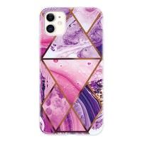 HKM-944723 Marble TPU Phone Case for Apple, Xiaomi, Honor, and Samsung Models - Stylish Solid Colors with Protection