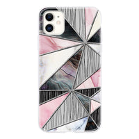 HKM-944723 Marble TPU Phone Case for Apple, Xiaomi, Honor, and Samsung Models - Stylish Solid Colors with Protection