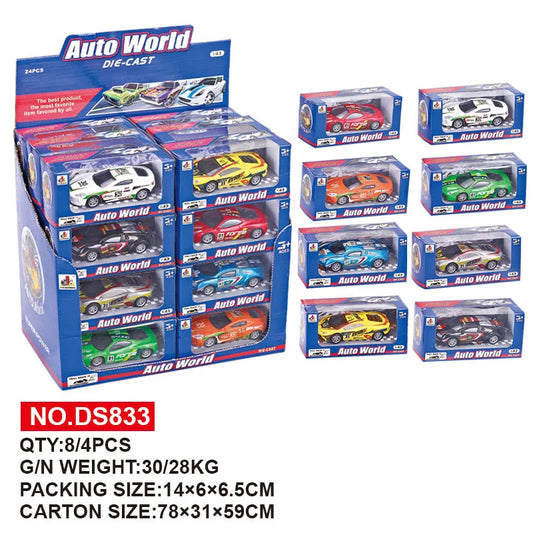 HKM-944723 Pull Back 1:43 Scale Die Cast Vehicle Model Car for Children