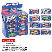 HKM-944723 Pull Back 1:43 Scale Die Cast Vehicle Model Car for Children