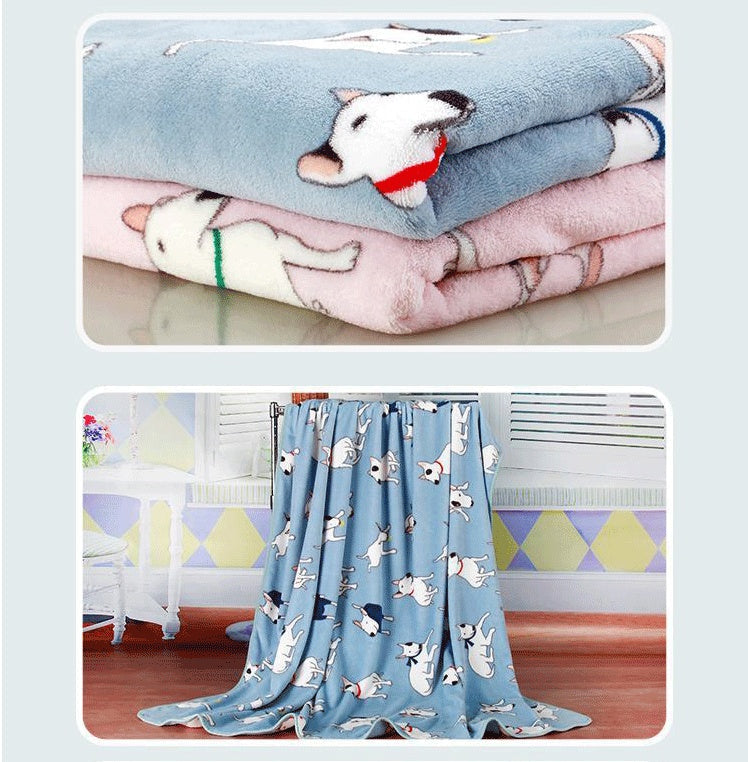 HKM-944787 Summer Cartoon Flannel Blanket - Soft Polyester Air Conditioning Nap Blanket 150x200cm