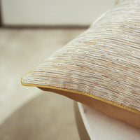 HKM-944851 Modern Stripe Throw Pillow Cover in Vortex Grey - 45x45cm Jacquard Design for Living Room