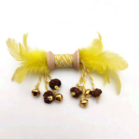 HKM-944915 Interactive Feather and Bell Cat Toy - Colorful Galls and Fruit Design, 21CM Length