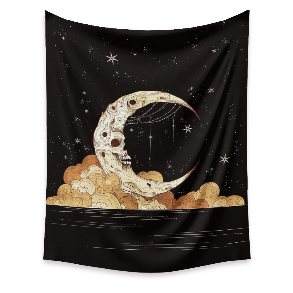 KTX-945171 Moon Tapestry Wall Hanging - Nordic Style Polyester Fiber Decor in Multiple Sizes